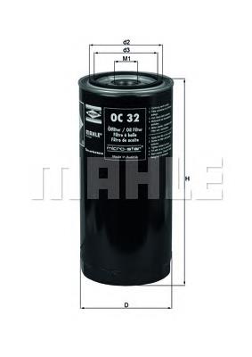 OC32 Mahle Original filtro de aceite