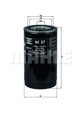 Filtro de aceite motor Mahle Original OC27
