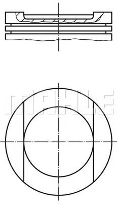 0349402 Mahle Original pistón completo para 1 cilindro, cota de reparación + 0,50 mm