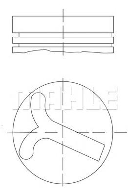 Pistón completo para 1 cilindro, cota de reparación + 0,50 mm 44296AG050 Teikin