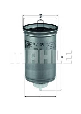 Comprar KC90 Mahle Original Filtro diesel