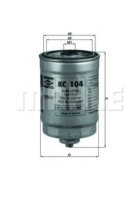 Filtro de combustible KC104 Mahle Original