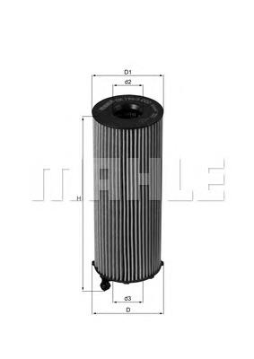 Filtro de aceite OX1963D Mahle Original