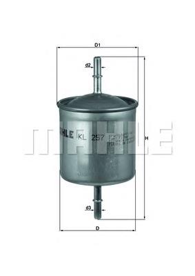 Filtro de gasoil Mahle Original KL257