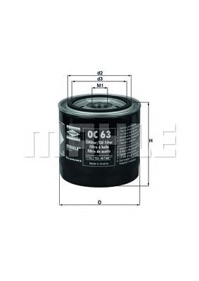 OC63 Mahle Original filtro de aceite