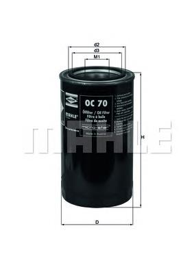 OC70 Mahle Original filtro de aceite