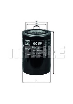 Filtro de aceite motor Mahle Original OC59