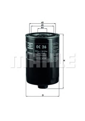 OC26 Mahle Original filtro de aceite