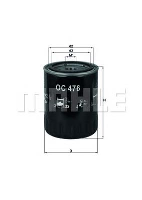 Filtro de aceite motor Mahle Original OC476