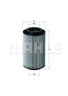 Filtro de aceite OX1537D1 Mahle Original