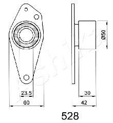 4505528 Ashika rodillo intermedio de correa dentada