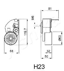 45-0H-023 Ashika tensor de la correa de distribución