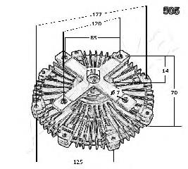 36-05-505 Ashika embrague, ventilador del radiador