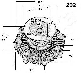 Embrague del ventilador Ashika 3602202