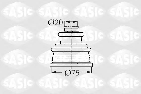 Fuelle, árbol de transmisión delantero exterior 4003404 Sasic