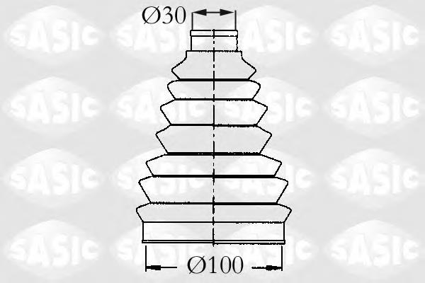 Fuelle, árbol de transmisión delantero exterior 2933983 Sasic