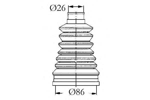 Fuelle semieje delantero exterior Sasic 4003440