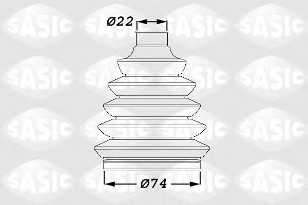 Fuelle, árbol de transmisión delantero exterior 1900011 Sasic