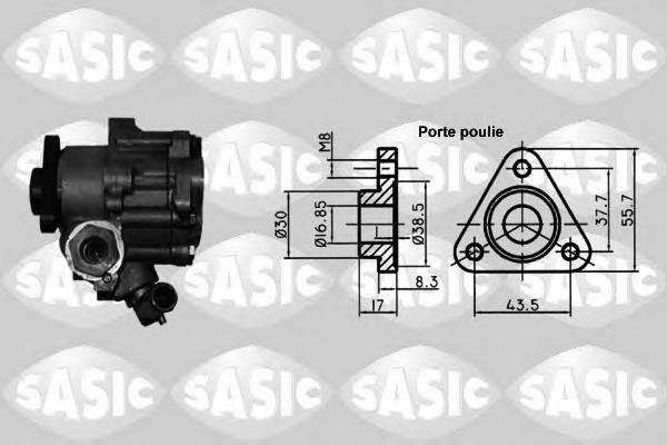 7076004 Sasic bomba hidráulica de dirección