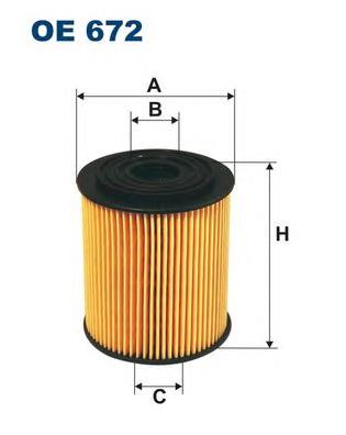 Filtro de aceite motor Filtron OE672