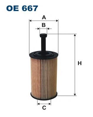 Filtro de aceite motor Filtron OE667