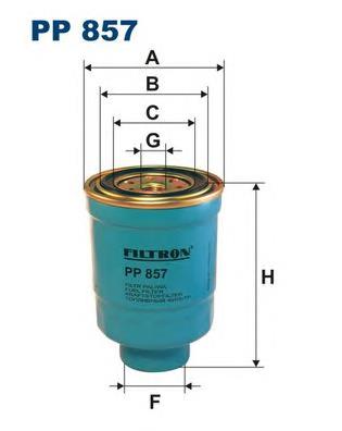 Filtro de gasoil Filtron PP857