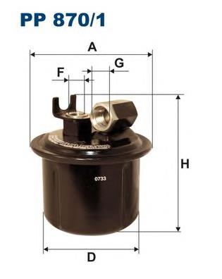 Filtro combustible PP8701 Filtron