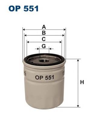 OP551 Filtron filtro de aceite