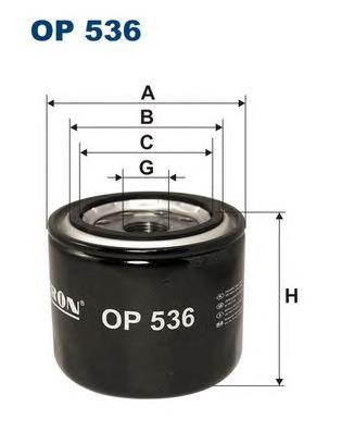Filtro de aceite motor Filtron OP536