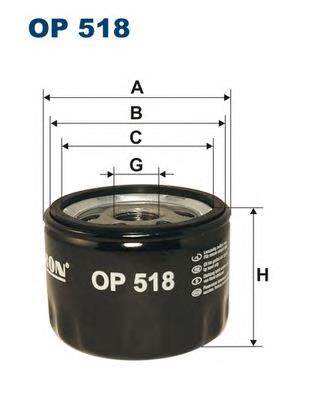 Filtro de aceite motor Filtron OP518