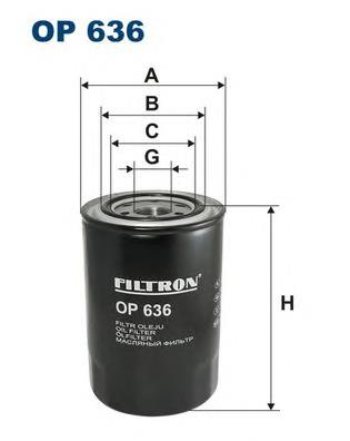 OP636 Filtron filtro de aceite