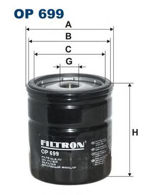 Filtro de aceite OP699 Filtron