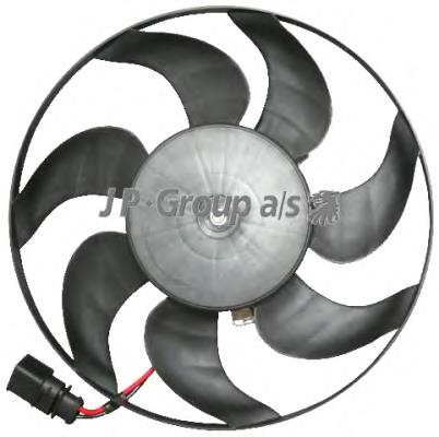 Ventilador de refrigeración completo derecho (motor y hélice) JP Group 1199101980