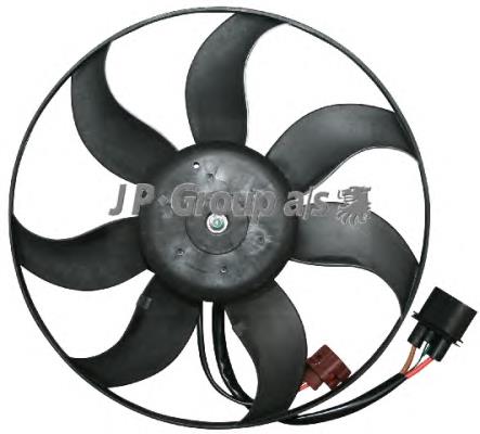 Ventilador eléctrico de refrigeración completo izquierdo (motor y hélice) 1199106200 JP Group