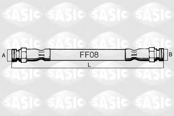 SBH0161 Sasic tubo flexible de frenos trasero