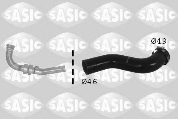 3334006 Sasic tubo flexible de aire de sobrealimentación superior