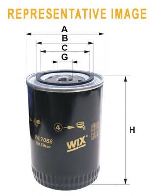WL7068 WIX filtro de aceite