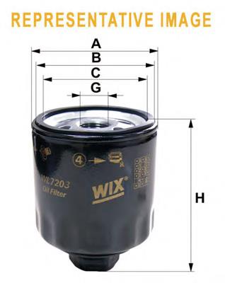 WL7414 WIX filtro de aceite