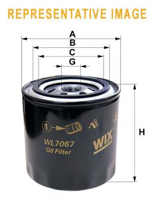 WL7154 WIX filtro de aceite