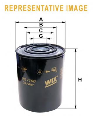WL7160 WIX filtro de aceite