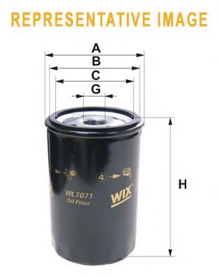 WL7206 WIX filtro de aceite