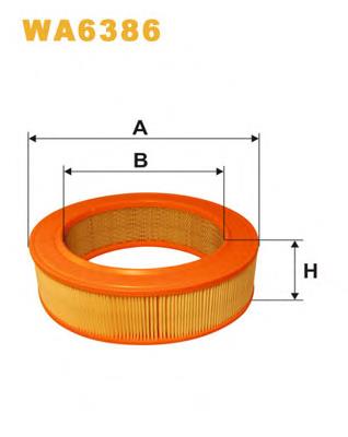 WA6386 WIX Filtro de aire de motor