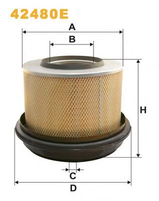 42480E WIX Filtro de aire de motor