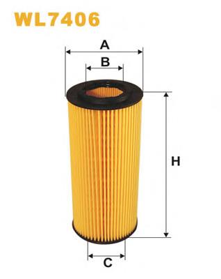 Filtro de aceite WL7406 WIX