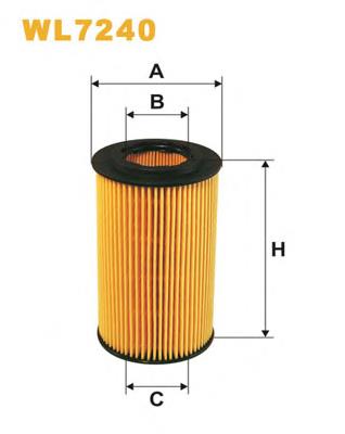 Filtro de aceite motor WIX WL7240