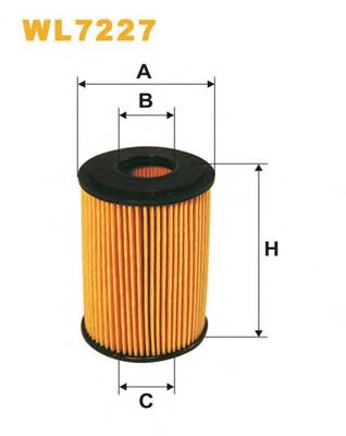 Filtro de aceite motor WIX WL7227