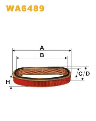 Filtro de aire WA6489 WIX