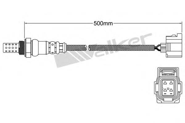 25024686 Walker sonda lambda, sensor de oxígeno despues del catalizador izquierdo