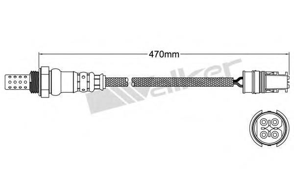 25024469 Walker sonda lambda, sensor de oxígeno despues del catalizador izquierdo