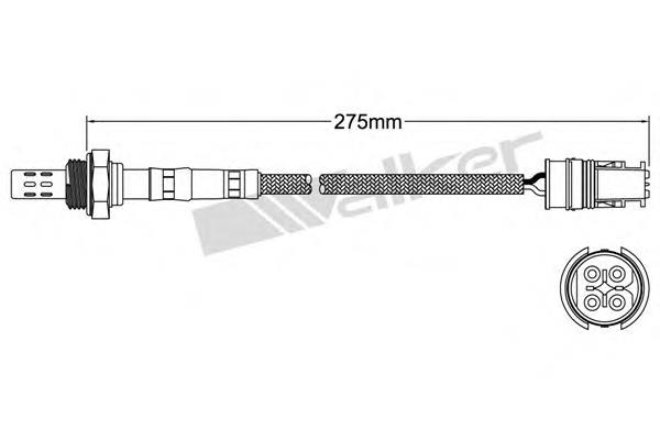 25024140 Walker sonda lambda, sensor de oxígeno antes del catalizador izquierdo